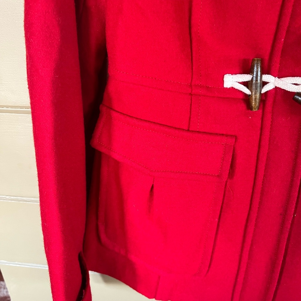 Red Toggle Coat - Picture 4 of 6